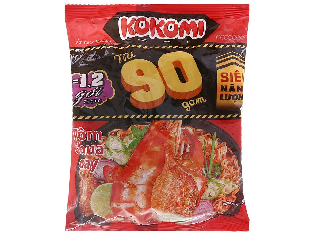 mì  ăn liền Kokomi 90 tôm chua cay 90g(thùng 30 gói)