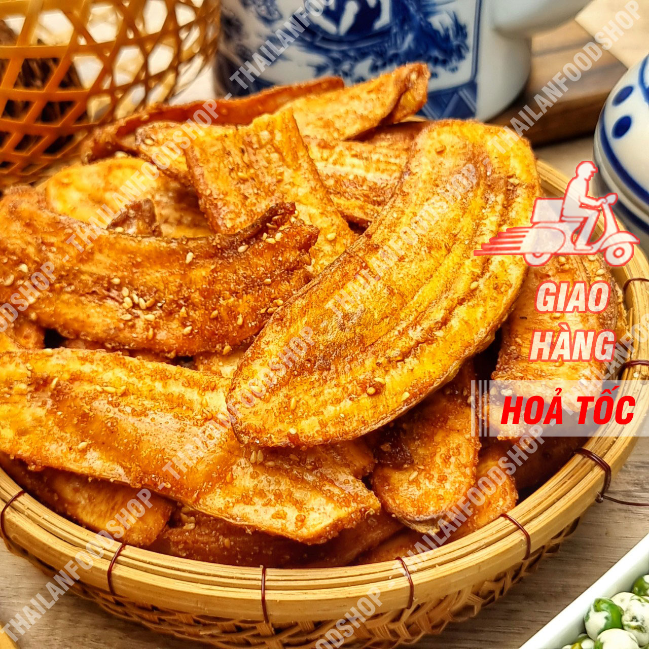Chuối sấy mè gừng túi 500gram