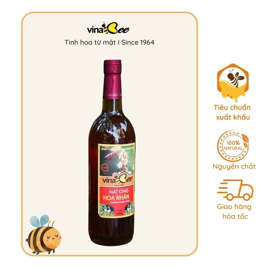 Mật ong hoa nhãn Vinabee 1000g