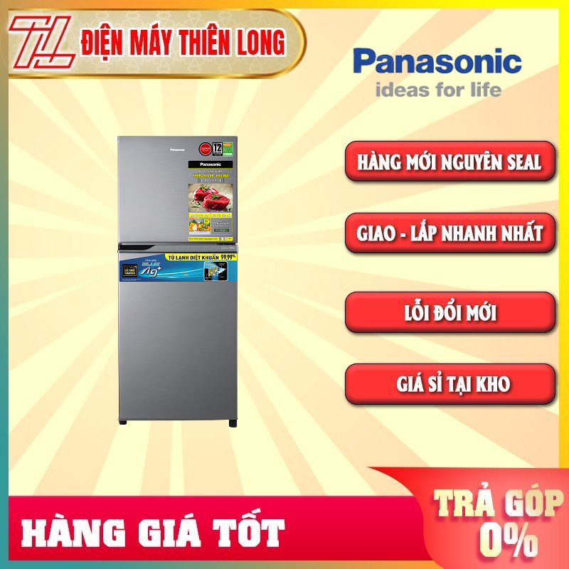 Tủ lạnh Panasonic Inverter 234 lít NR-TV261APSV Mới 2021 Công nghệ làm lạnh vòng cung Panorama  Công nghệ kháng khuẩn Ag Clean với tinh thể bạc Ag+ - TRẢ GÓP 0% - GIAO TOÀN QUỐC - NGOÀI HCM TÍNH PHÍ