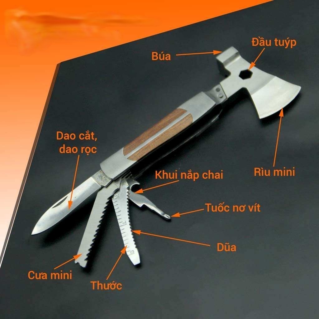 Bộ rìu và dụng cụ đa năng 12 in 1 workpro wp383001