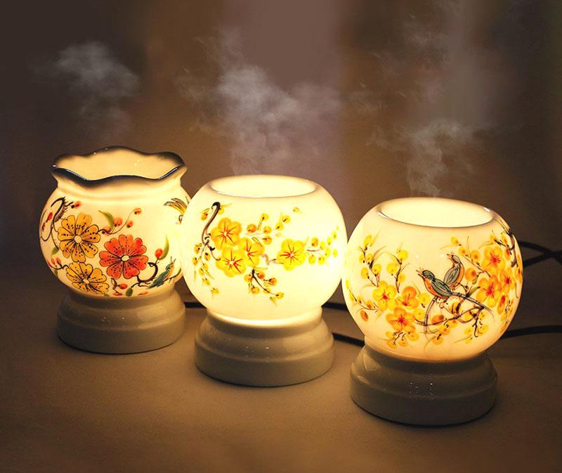 Đèn sông tinh dầu thủ công - gốm thấu quang cỡ lớn