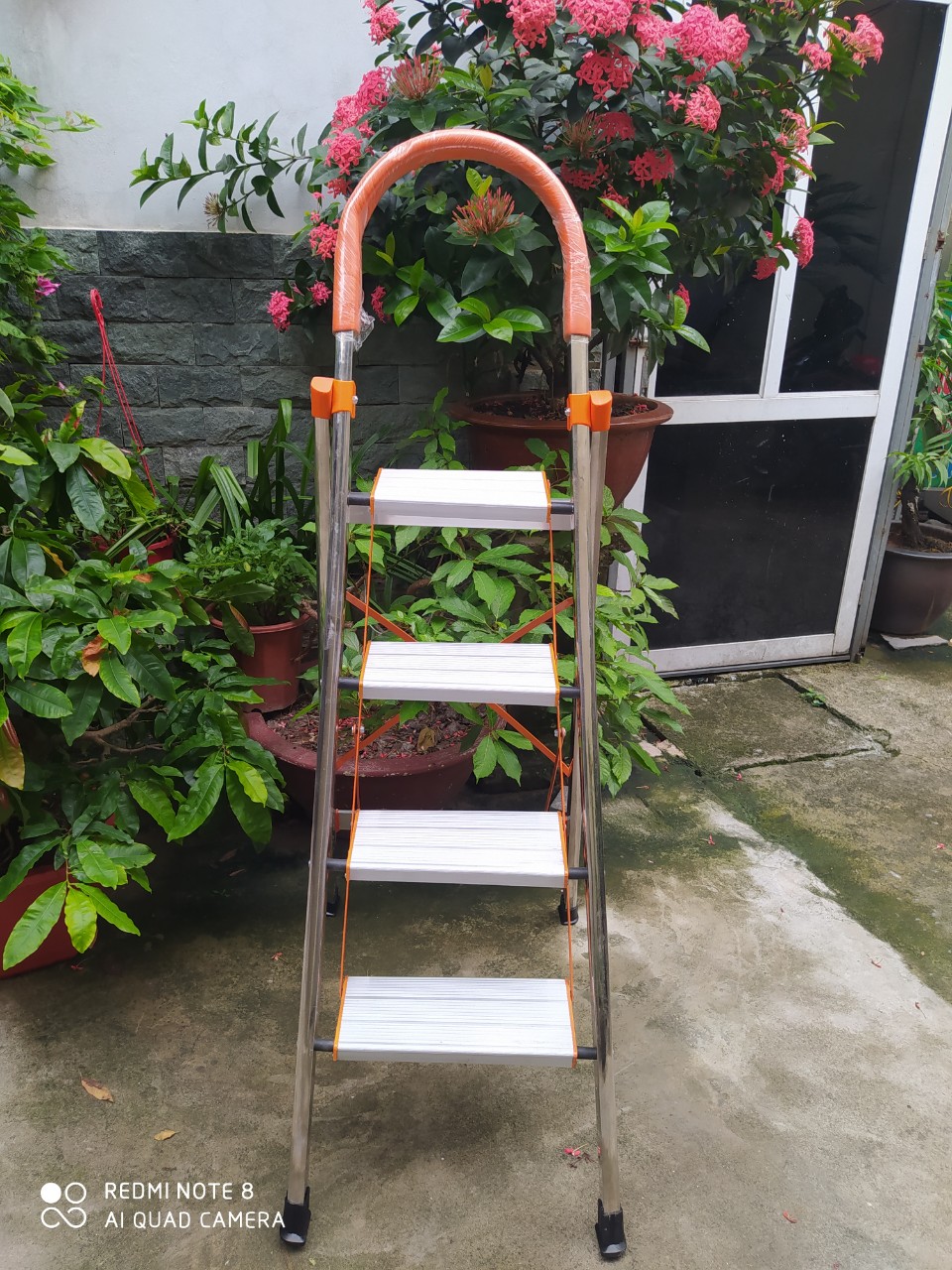 Thang bậc cam/ thang ghế thắp hương 4 bậc