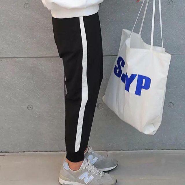 [HCM]♻️Quần jogger nỉ line trắng bo cực cá tính ♻️