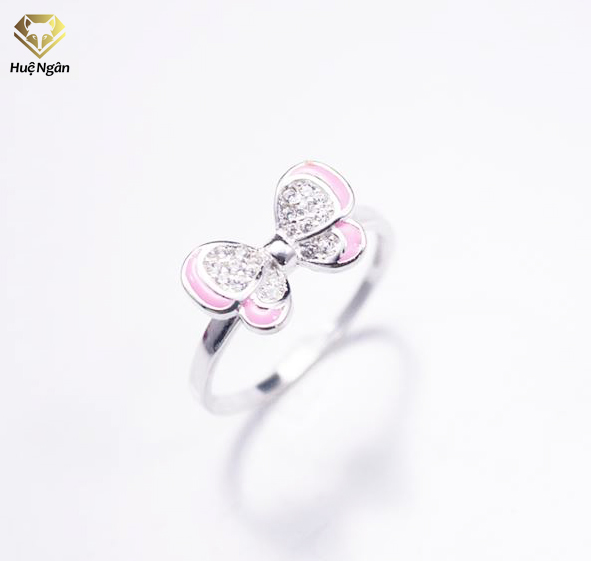 Nhẫn trẻ em trang sức bạc ý s925 bạc xinh - nơ xinh ryr140047