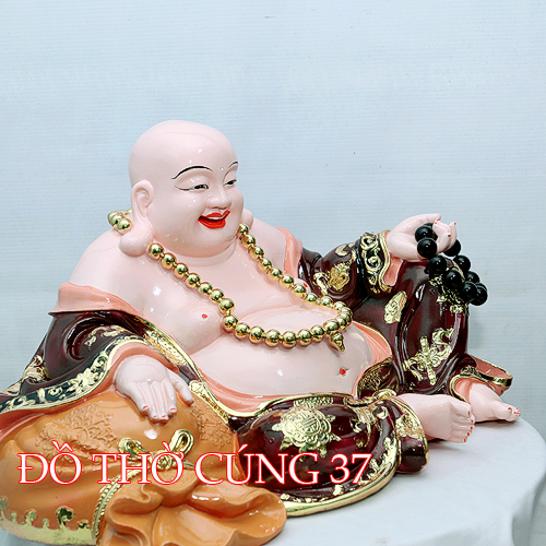 [ MÀU ĐỎ ĐÔ ĐẬM ] TƯỢNG PHẬT DI LẠC [ BỘT ĐÁ + COMPOSITE ]