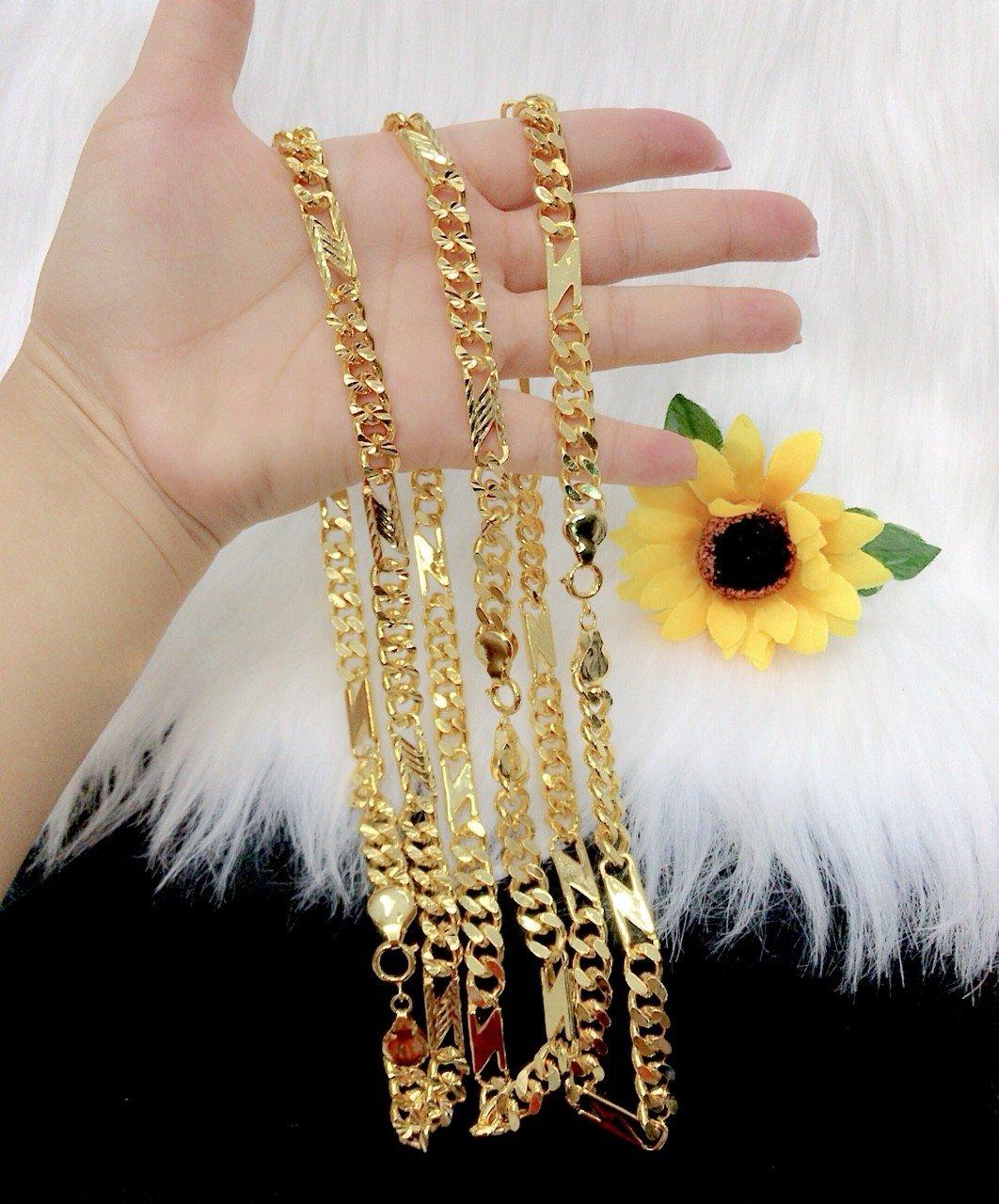 Dây chuyền nam nữ  mạ vàng 189k mã 9074