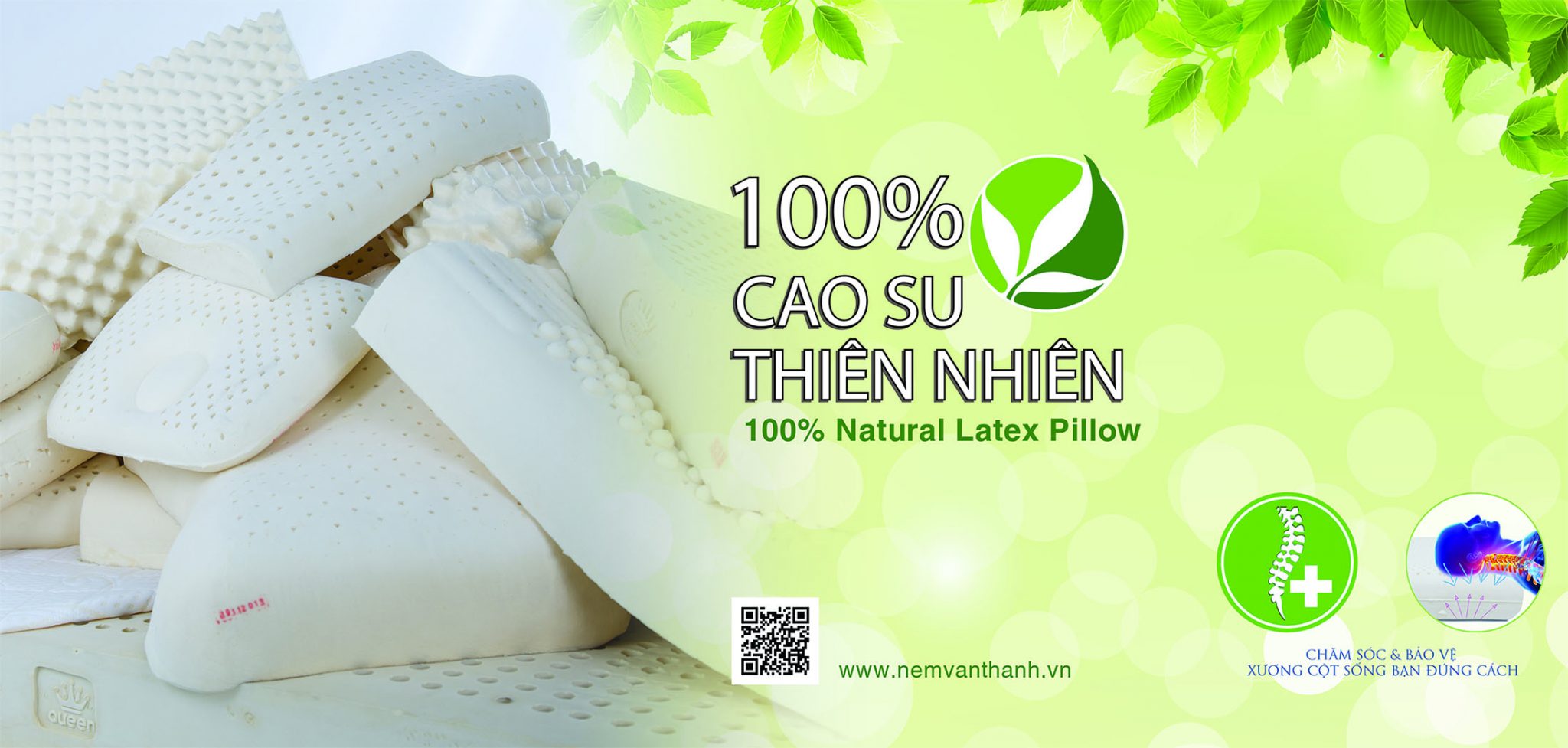 Gối ôm cao su Bolster Vạn Thành ( Kích Thước 18.5x100 )