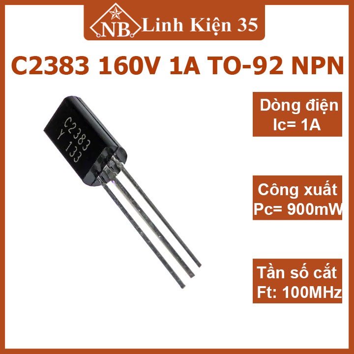 C2383, linh kiện điện tử c2383 160v 1a to-92 npn