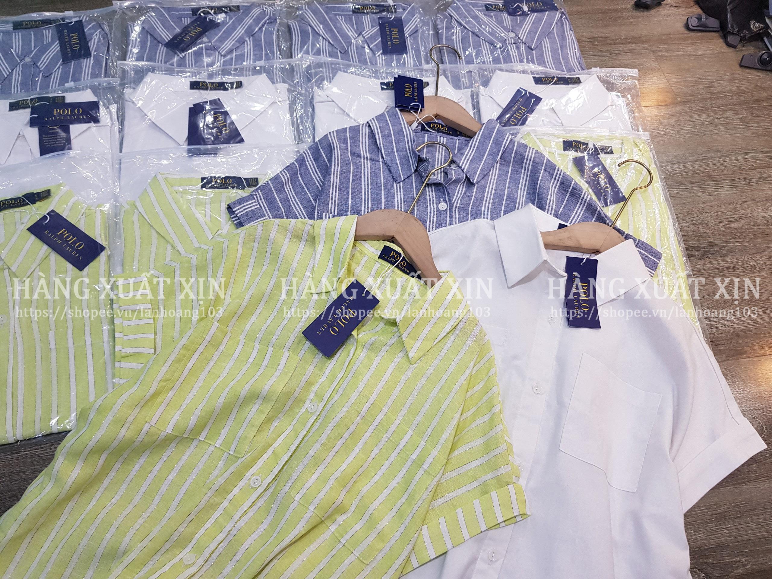 Áo sơ mi PO.LO cộc tay vải linen mềm mát