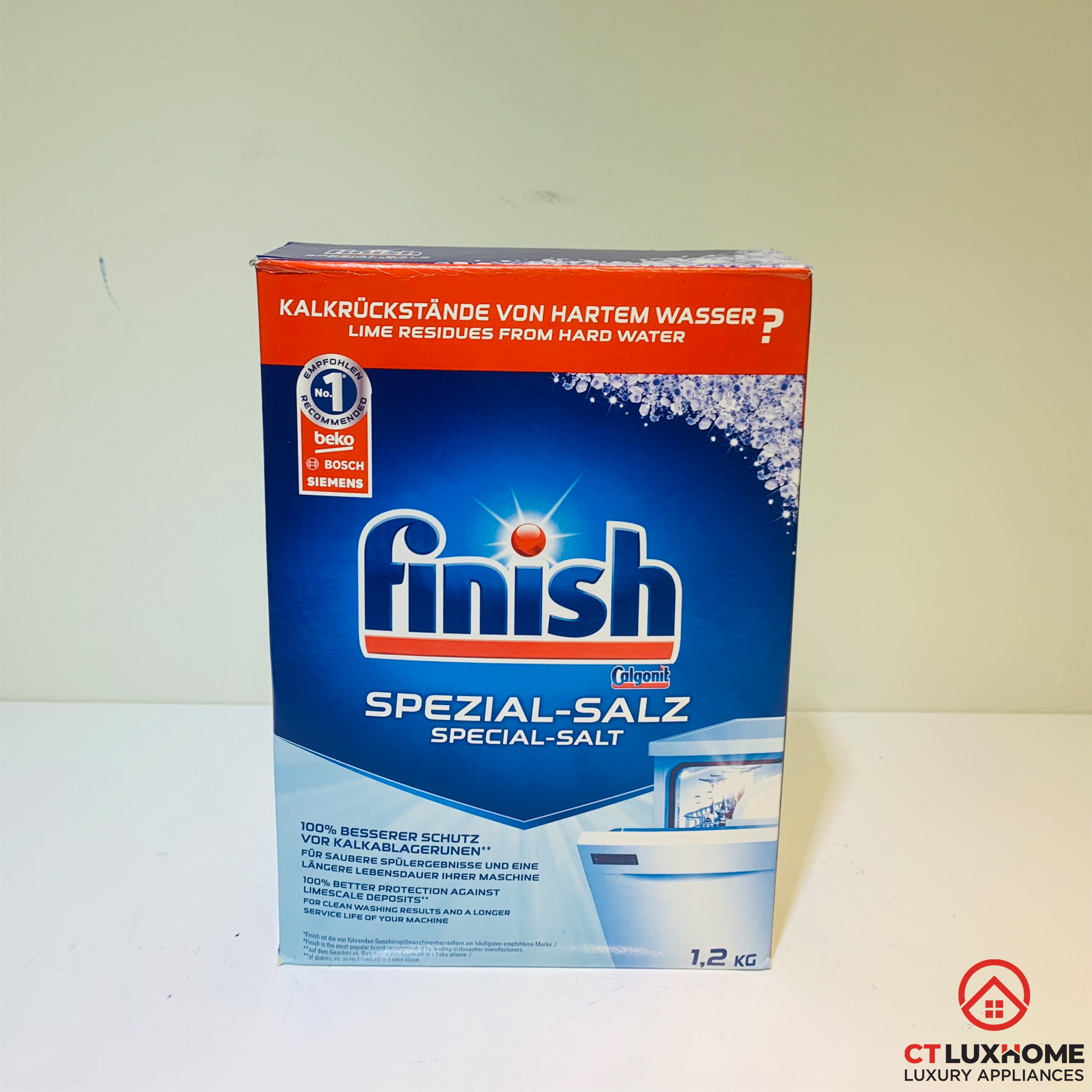 Muối rửa chén bát Finish 1,2kg kèm túi zip