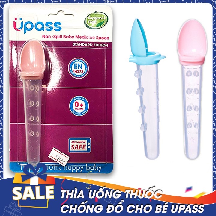 [THANH LÝ] Thìa Uống Thuốc Chống Đổ UPASS UP3031NX/ UP3031NH Cho Bé,Dành Cho Trẻ Từ 0 Tháng Tuổi, Được Làm Từ Chất Liệu Không Chứa BPA