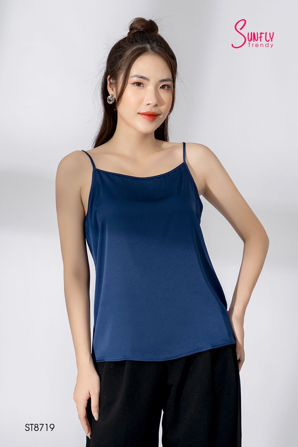 ST8719 ÁO HAI DÂY LỤA
