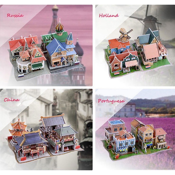 Mô Hình Nhà Giấy 3D Các Nước