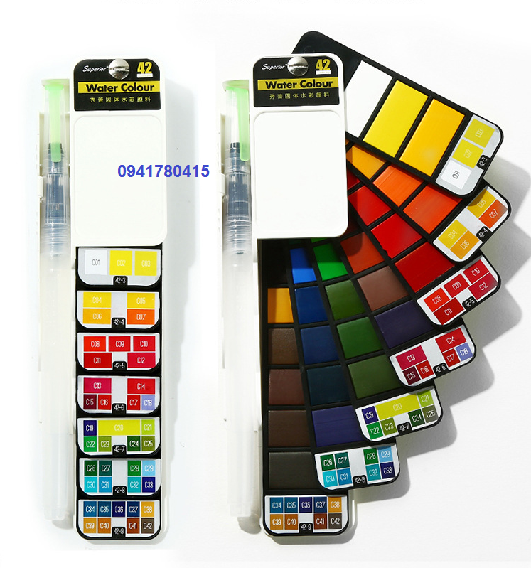 [HCM]Màu nước Superior - kèm cọ nước