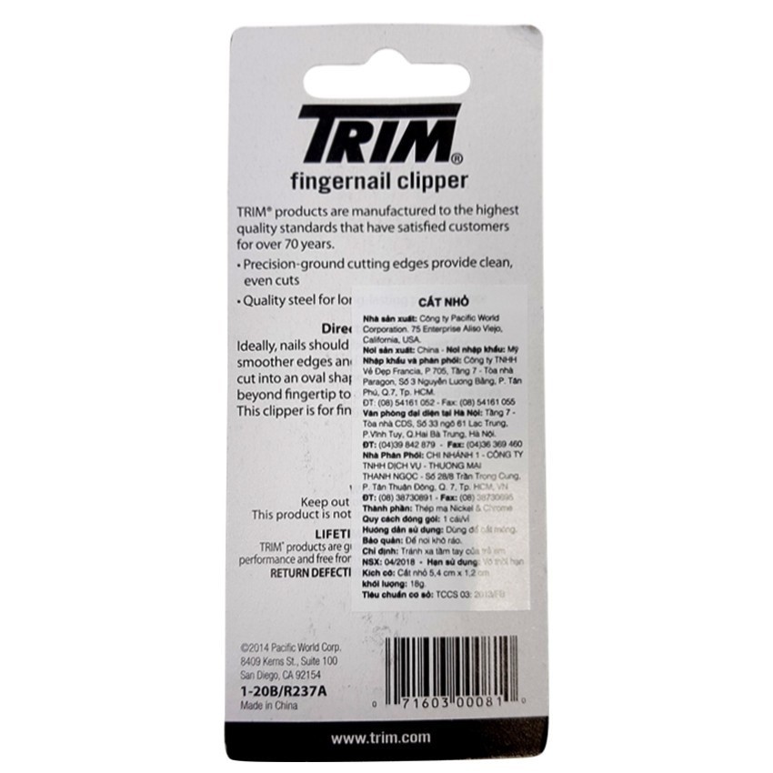 [Gift] Bấm Móng Tay Hiệu TRIM Cao Cấp - Bấm nhỏ