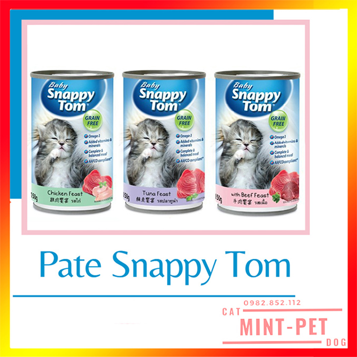 Pate Cho Mèo Con Snappy Tom - Lon 150g