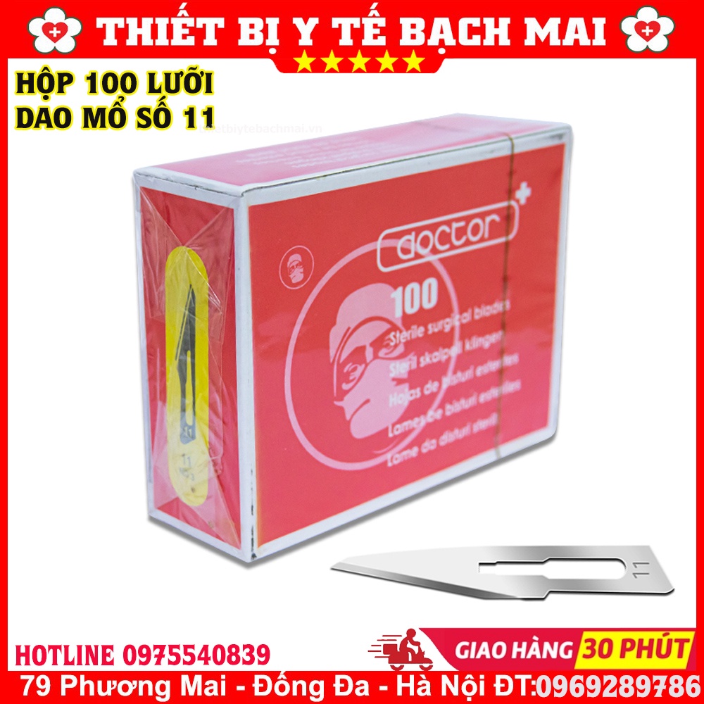 Hộp 100 Lưỡi Dao Mổ Doctor Số 11 []