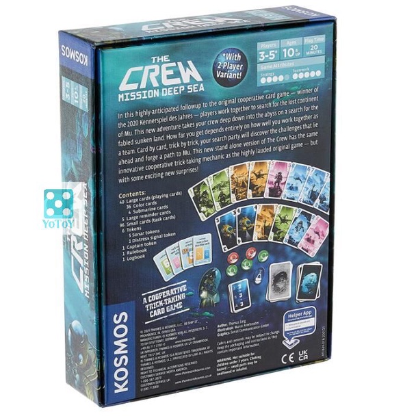Trò chơi thẻ bài The Crew boardgame đồng đội (02 phiên bản The Quest for Planet Nine và Mission Deep sea)