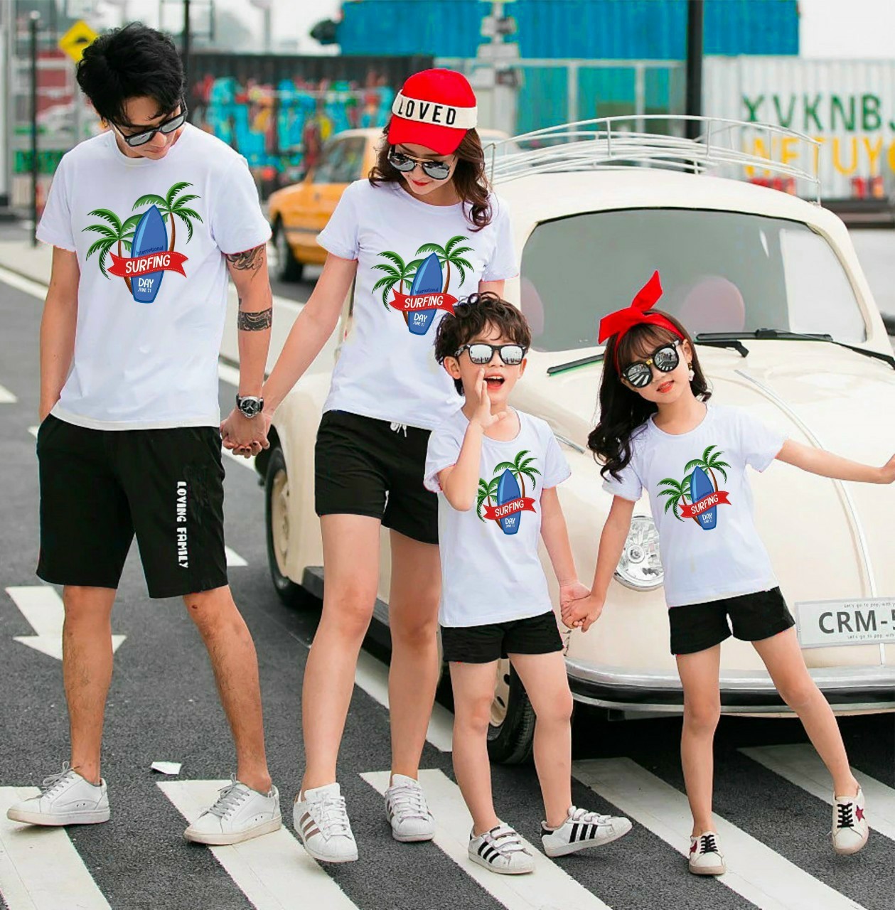 Áo đi biển gia đình áo thun nhóm -ÁO TEAM buldinh đi biển chất cotton mịn mát gia đình