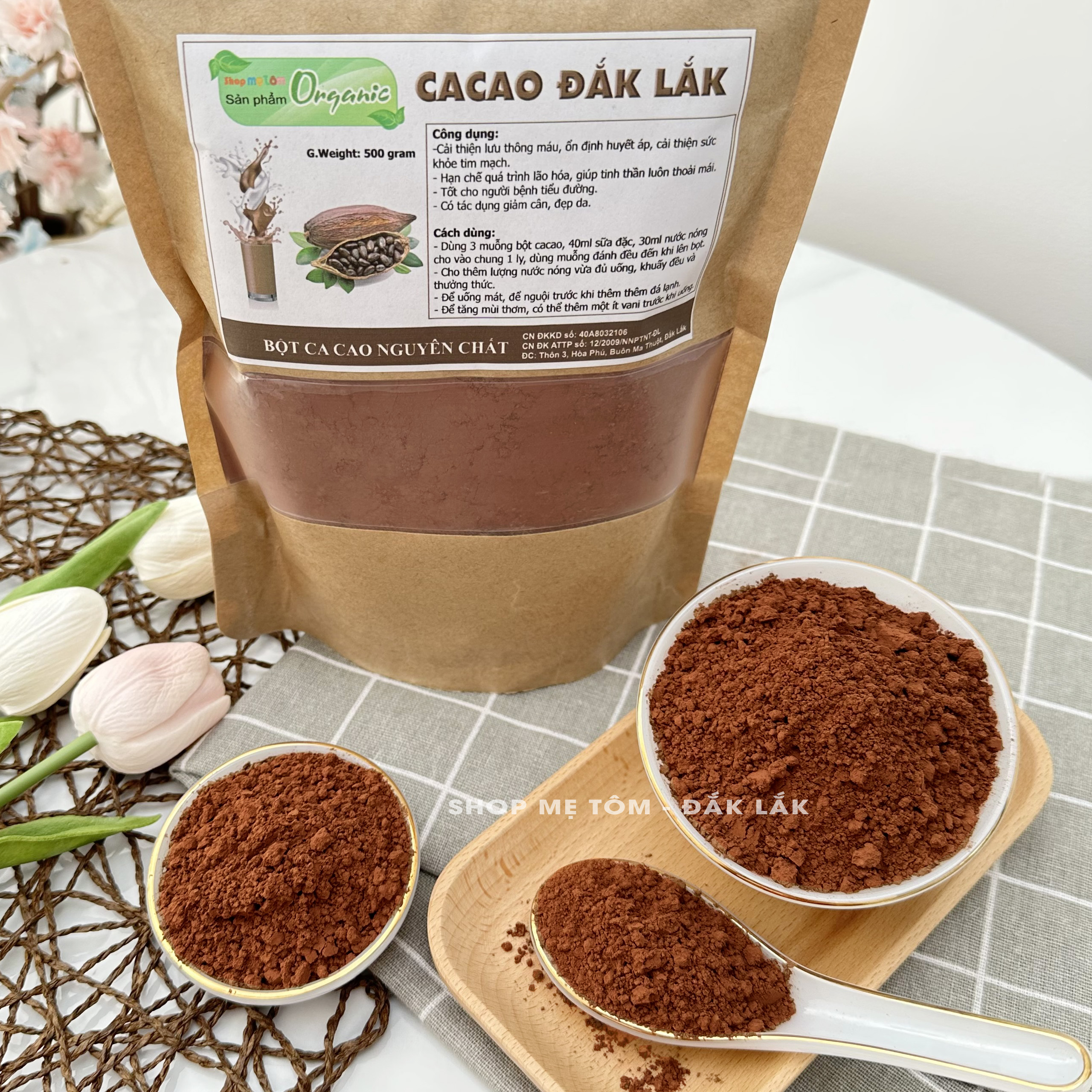 Bột Ca Cao ĐăkLăk Nguyên Chất Loại 1 Đậm Đà (Bột Cacao)