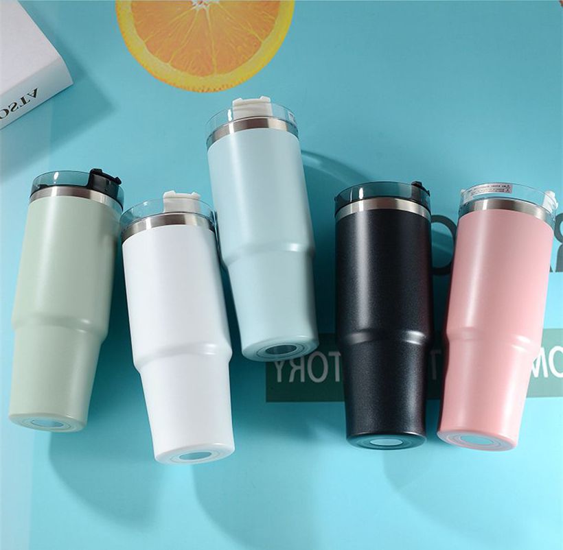 Watering Pot Sports Cup vacuum heat preservation 2 layer 600ml (nhiều màu)-[bottle insulation vacuum flask thermal water bottle stainless steel sports water bottle exercise gym bình nước lớn bình thể Sports]