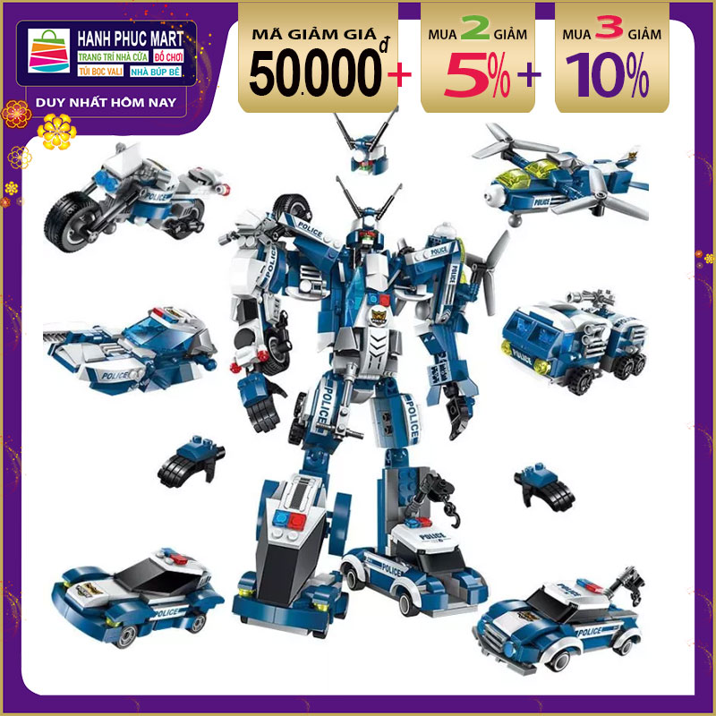 Block Building ROBO POLICE High 29 cm Style