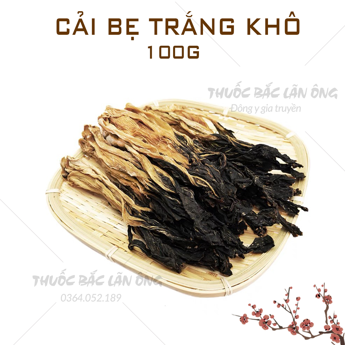 Củ cải bẹ trắng khô 100g