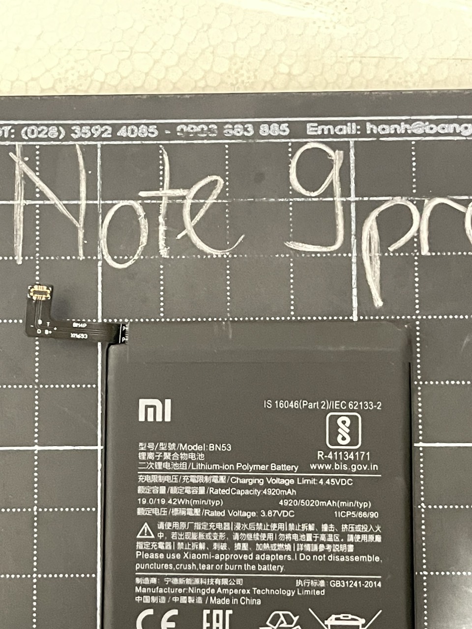 Pin thay thế Xiaomi Mi Note 9 pro/10 pro-BN53