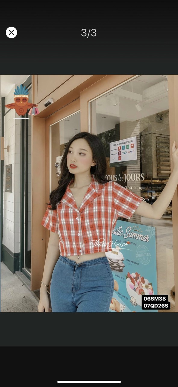 [HCM]Áo sơ mi caro cổ vest