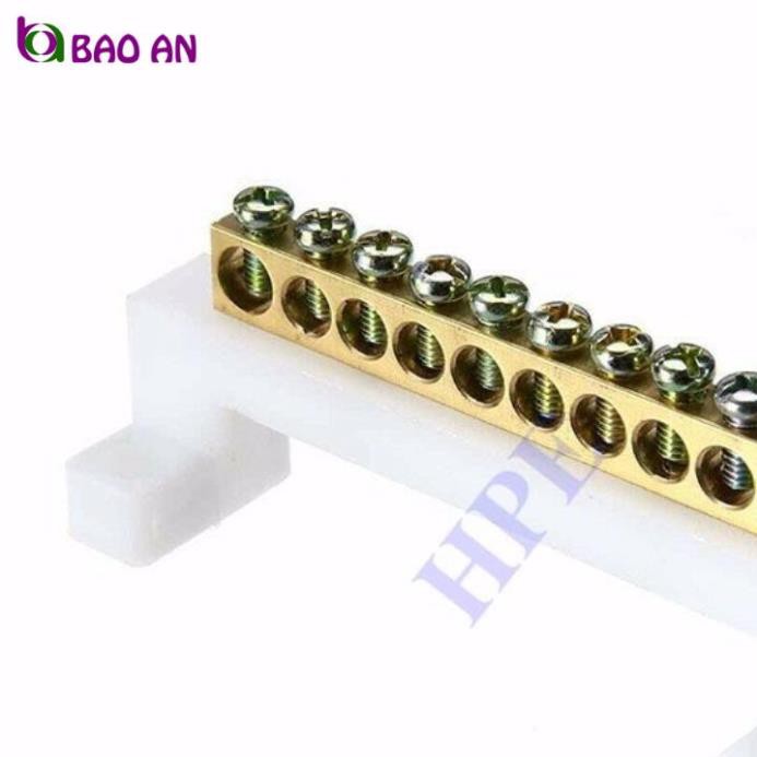 Cầu đấu trung tính 12 pha có đế nhựa