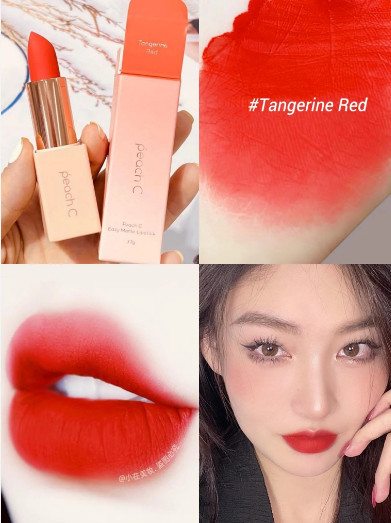 Son thỏi peach c easy matte siêu mịn căng mọng lên màu chuẩn