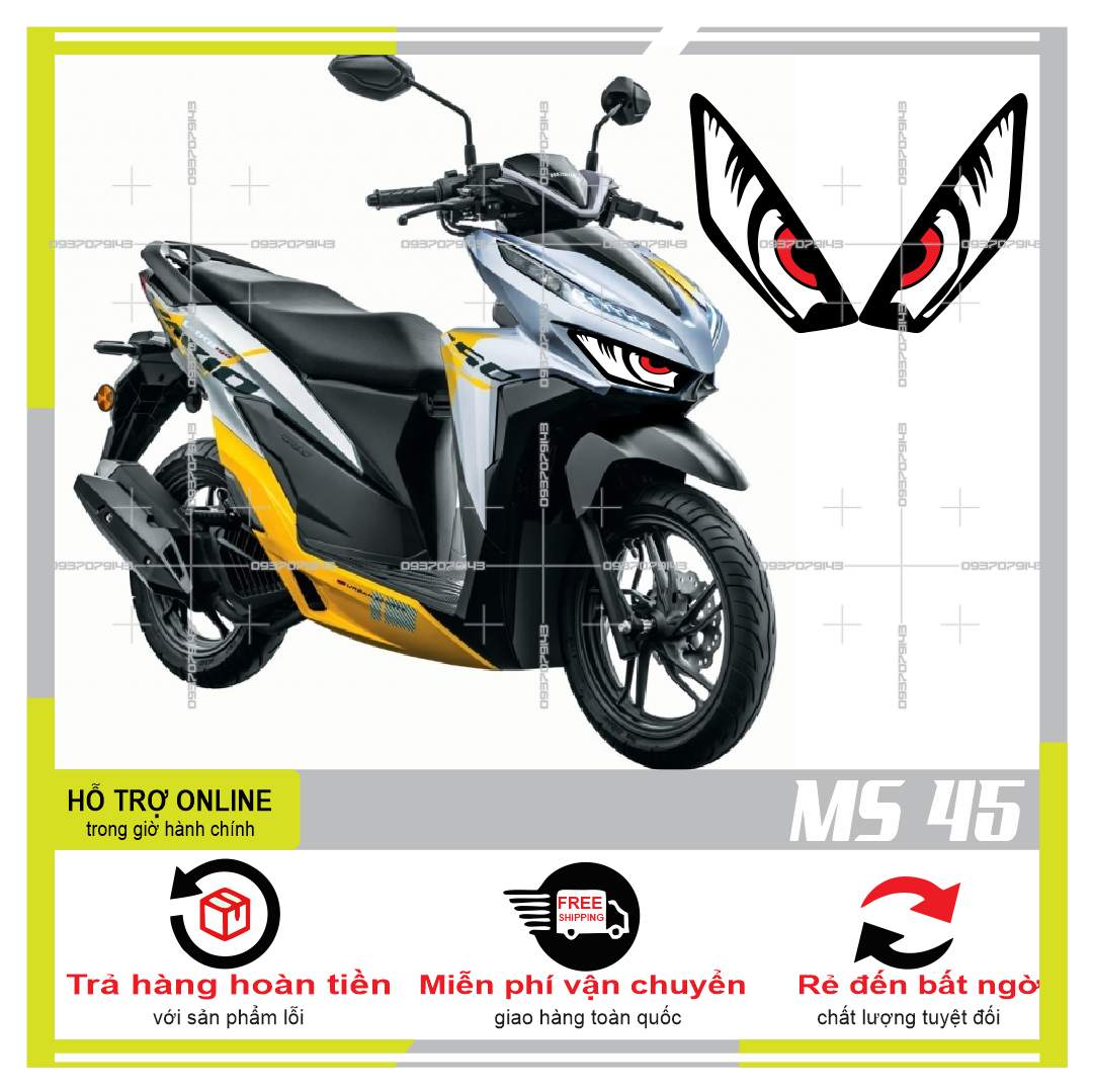 TEM DÁN ĐÈN SƯƠNG MÙ XE VARIO 2020 (DECAL TRONG SUỐT) MS 45