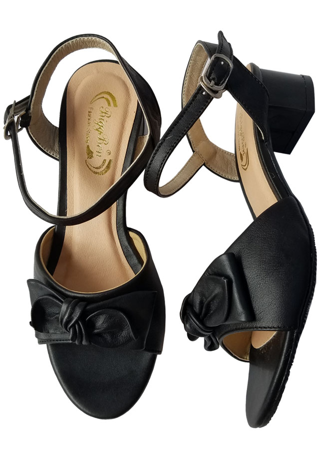 Giày Sandal Cao Gót Nữ Da Bò BIGBEN Cao 5 Phân CG109