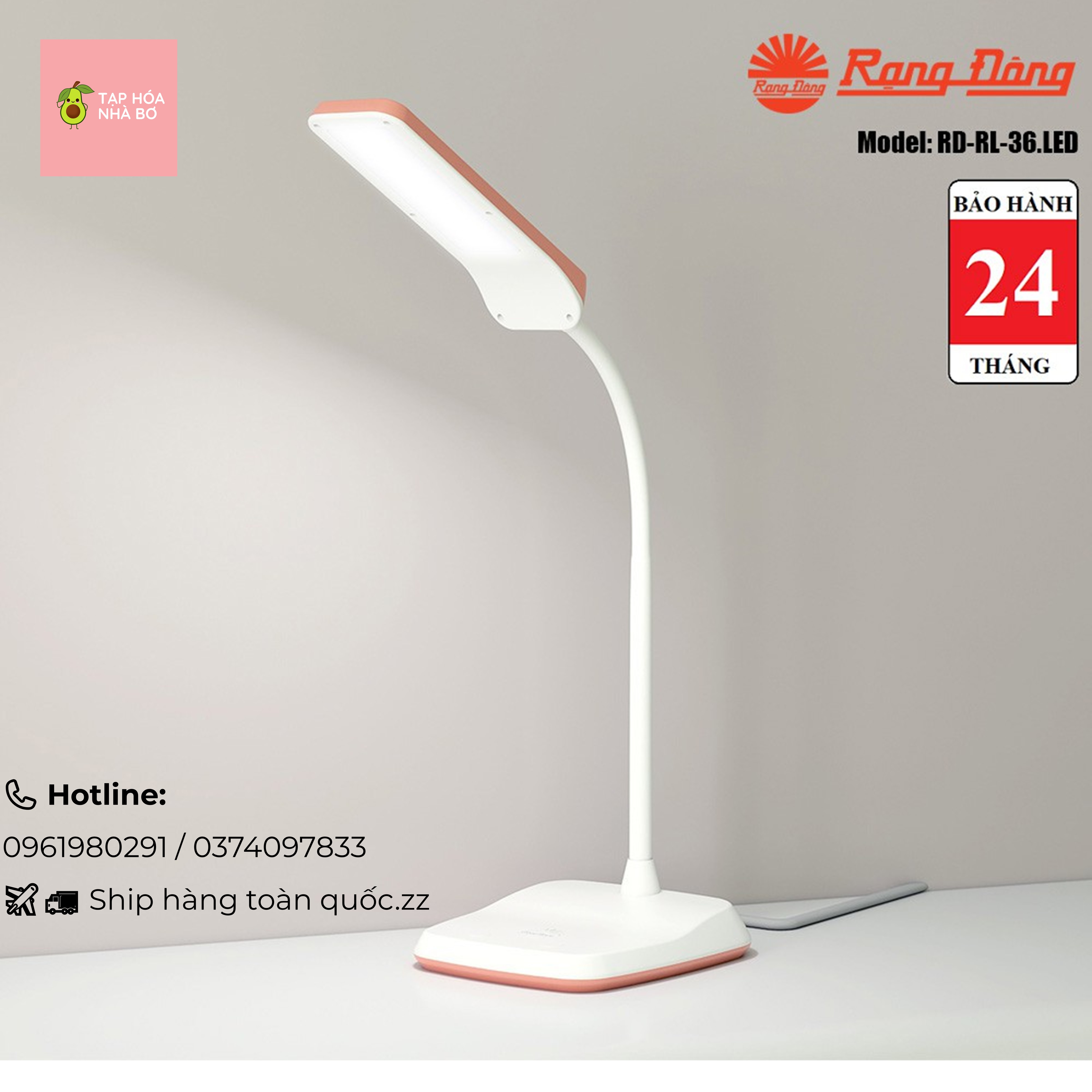 Đèn bàn LED cảm ứng Rạng Đông RD-RL-36.LED Thay đổi màu và mức độ sáng