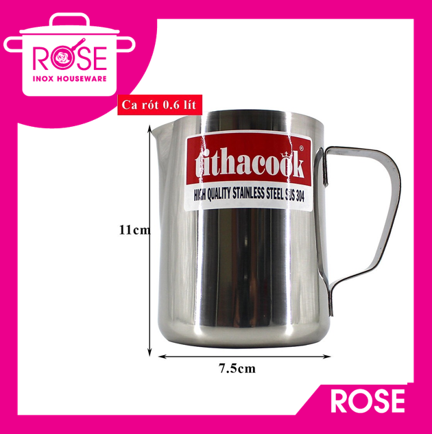 Ca inox 304 Cao Cao Cấp, ca đánh sữa, ca uống nước, ca pha trà - dụng cụ nhà bếp