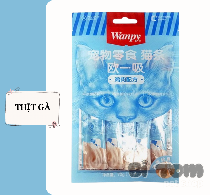 Súp thưởng cho Mèo Wanpy gói 5 thanh (14gx5)