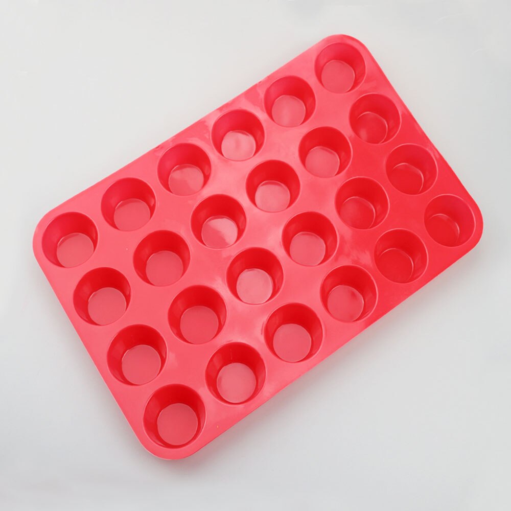 Silicon 24 Lỗ Bánh Khuôn Mini Muffin Cốc Xà Phòng Bánh Cupcake Khuôn Nướng Bánh Khuôn Bánh Khay Tự Làm Bánh Nướng Bánh Dụng Cụ