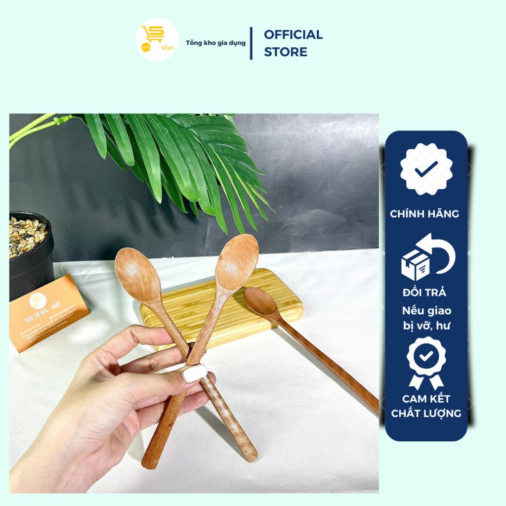 Muỗng gỗ, muỗng dừa, thìa gỗ soup không mốc, bền đẹp mta-mart2