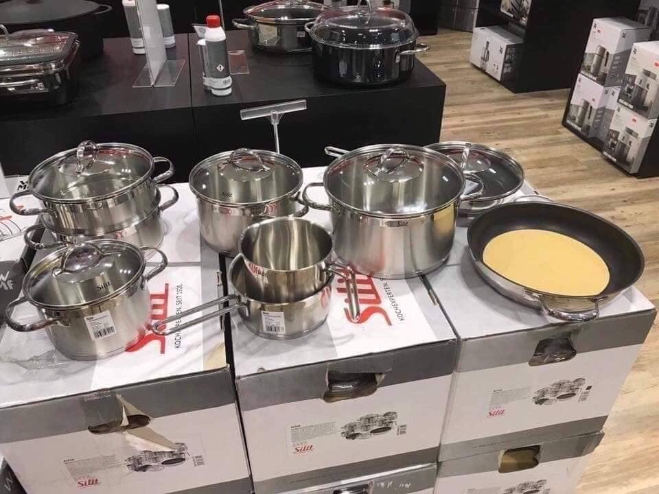 (Hàng Đức) BỘ NỒI SILIT ACHAT 10 MÓN