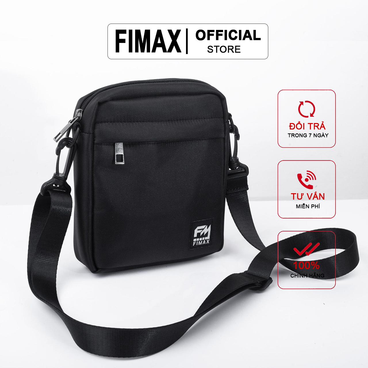 Túi đeo chéo mini nam vải chống thấm nước Fimax mini bag túi mini siêu nhỏ