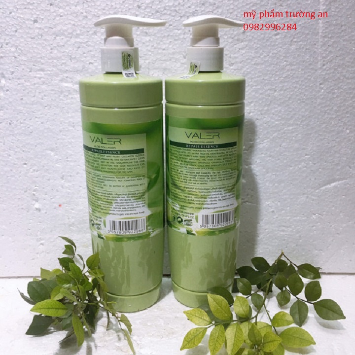 Cặp dầu gội xả trị rụng tóc nha đam lô hội tái sinh valer collagen aloe essence