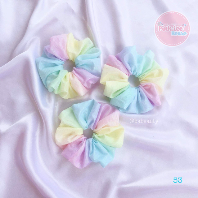 SCRUNCHIES RAINBOW CẦU VỒNG  - CỘT TÓC HOTTREND