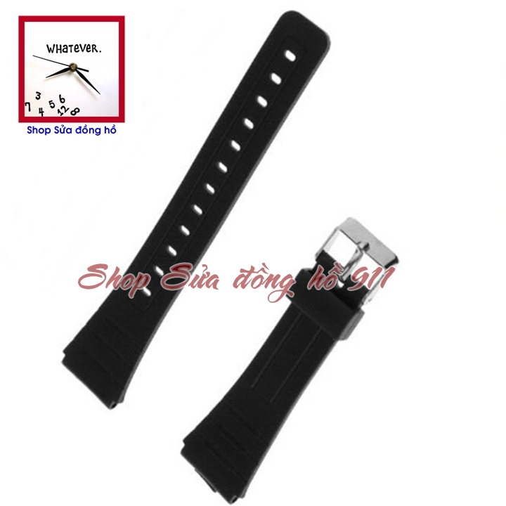 Dây cao su đồng hồ điện tử ca-sio size 18mm