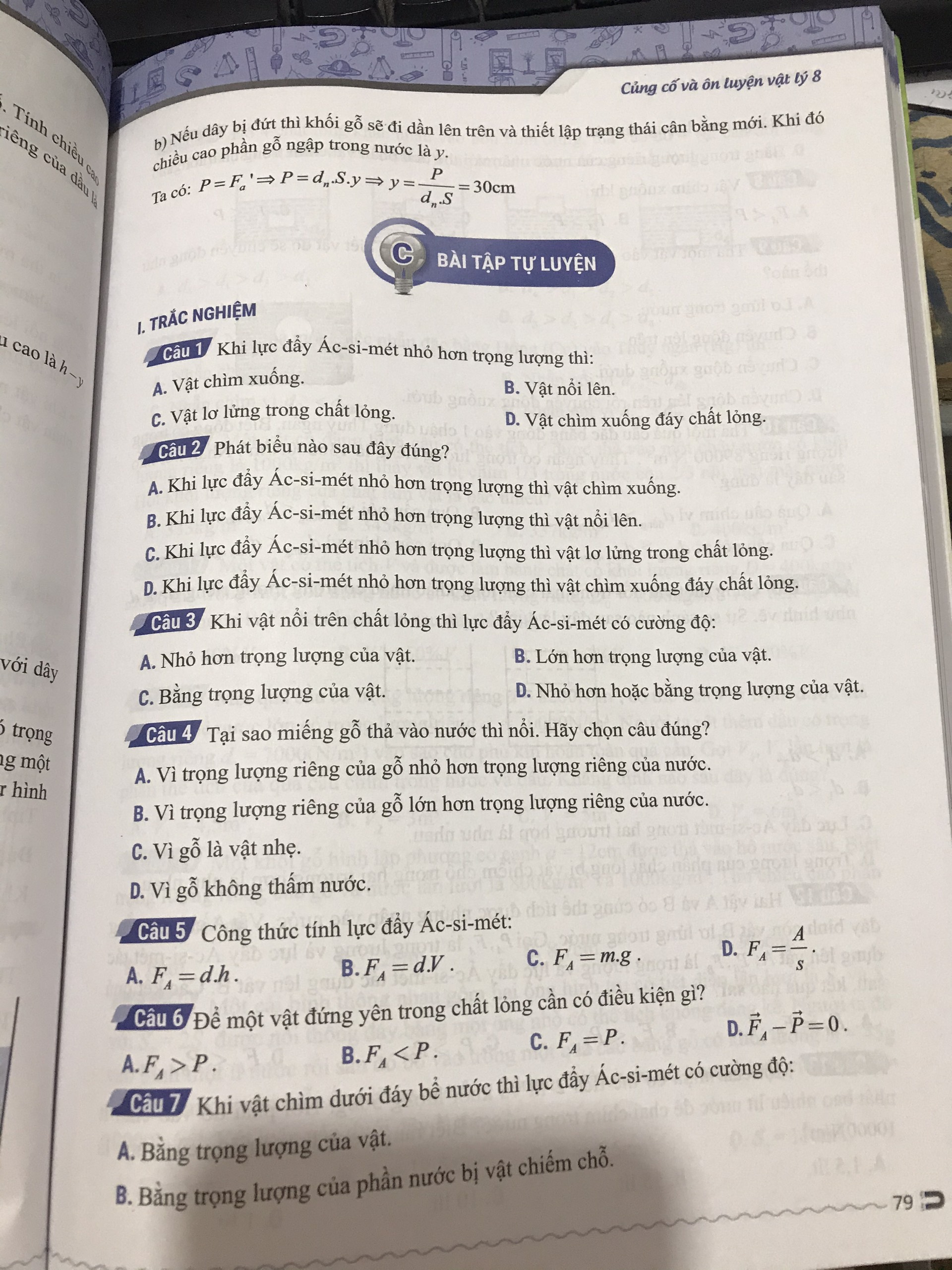 Củng cố và ôn luyện vật lý 8