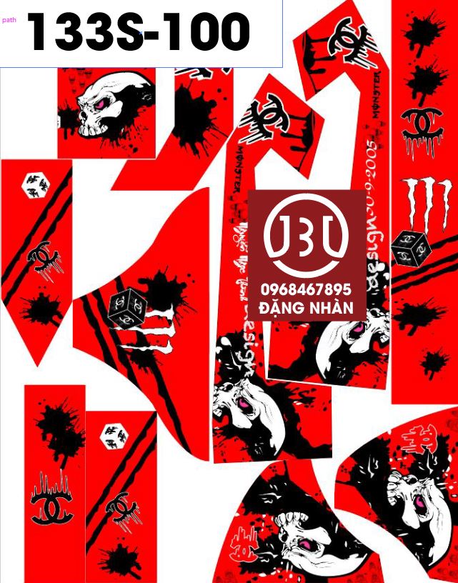 TEM  XE ĐIỆN 133S-100-MÀU ĐỎ