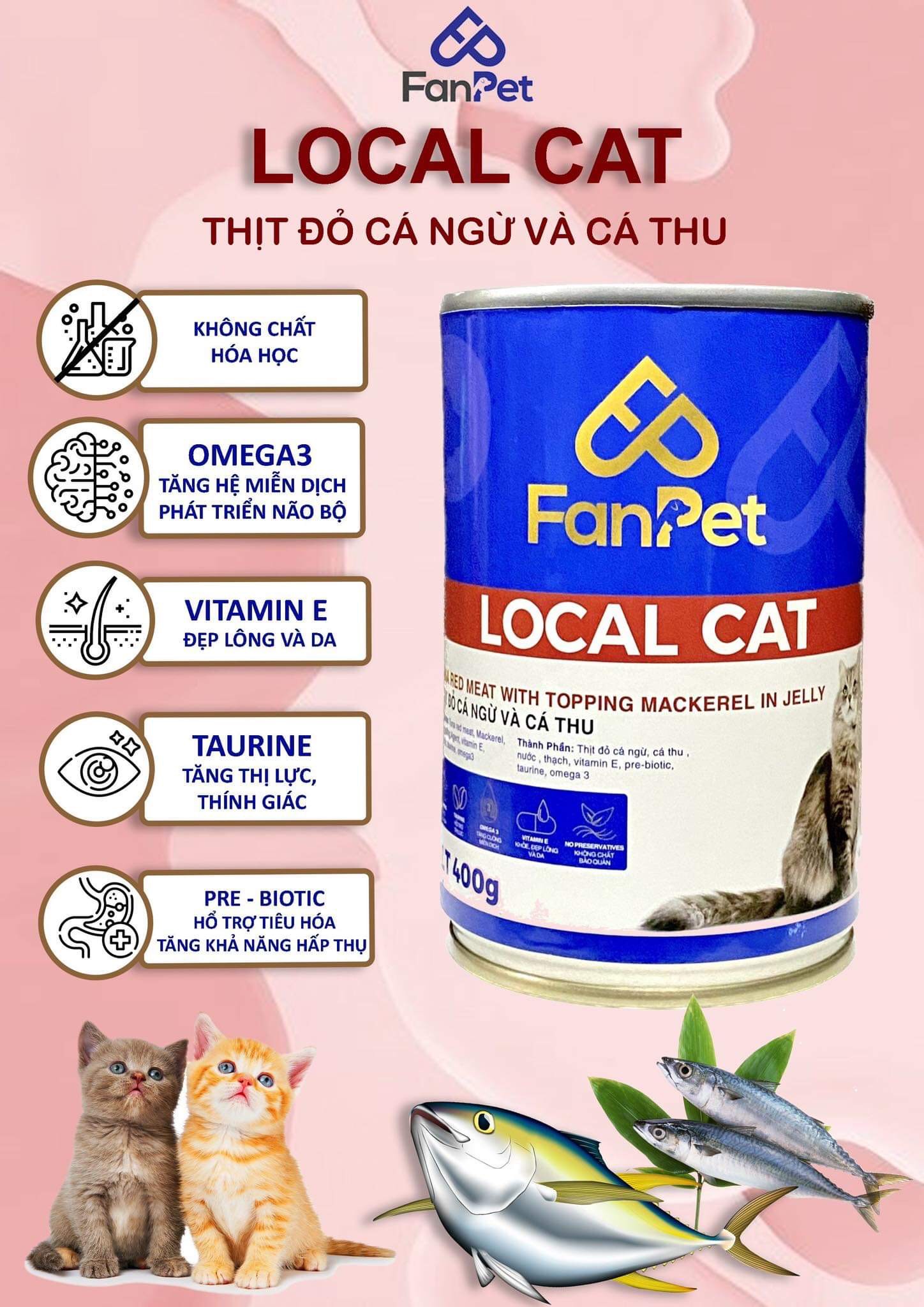 Pate LOCAL CAT 400g Dành Cho Mèo - Pate Mèo