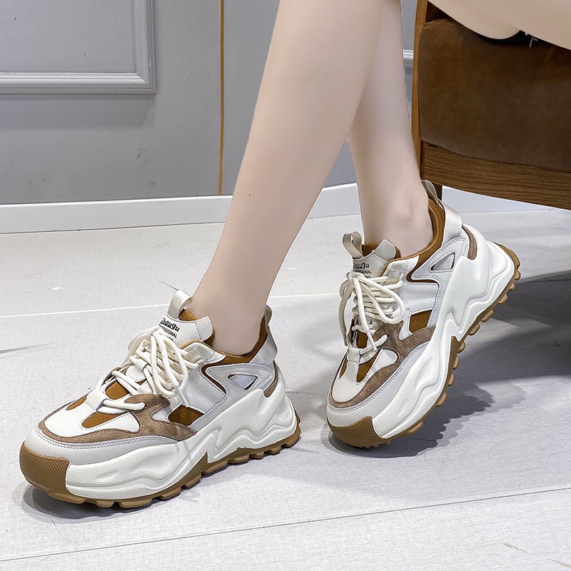 giày nữ sneaker phối màu đế độn mã mới 2022 AS3