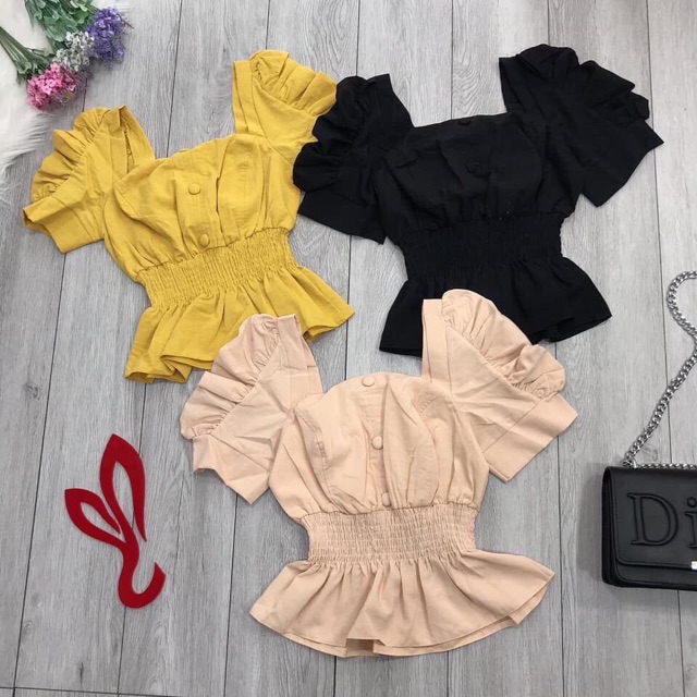 [HCM]Áo Peplum Tay Phòng Bigsize 60 Đến 90KG