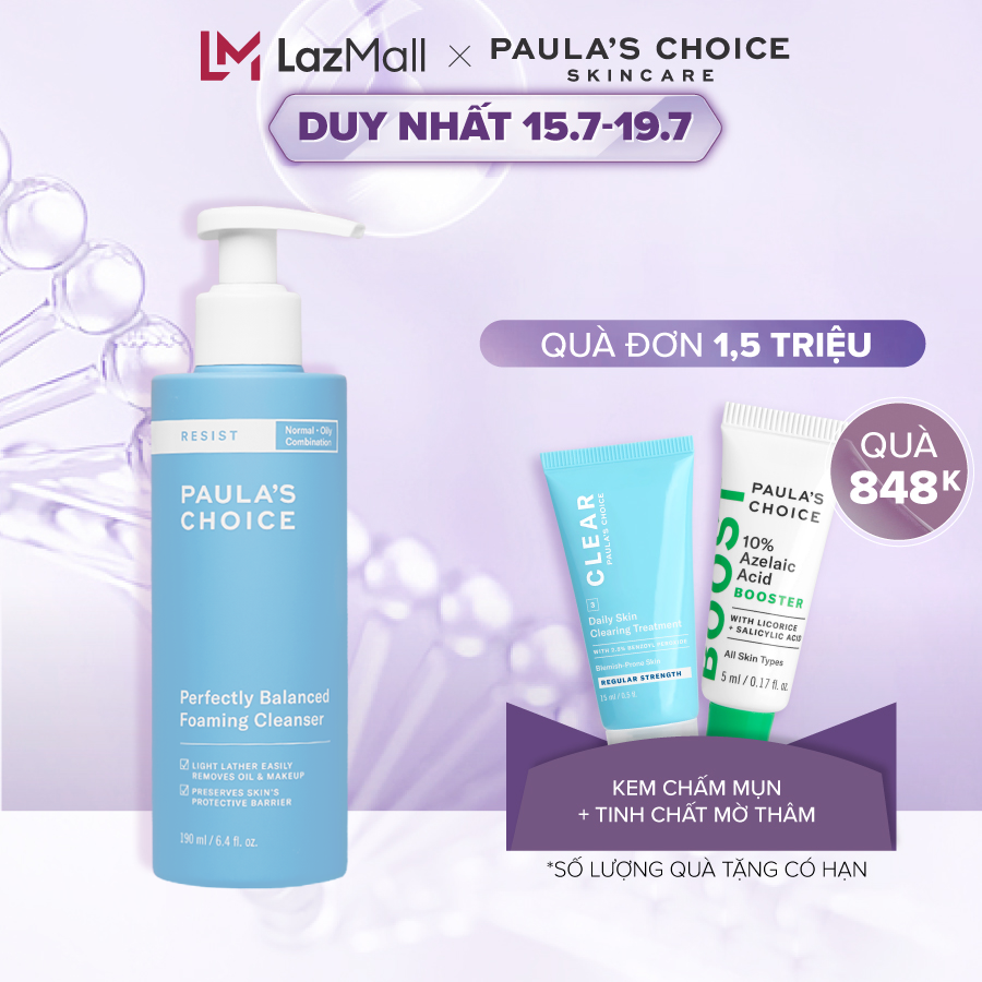 Sữa rửa mặt cân bằng da hoàn hảo Paula’s Choice RESIST Perfectly Balanced Foaming Cleanser 7830